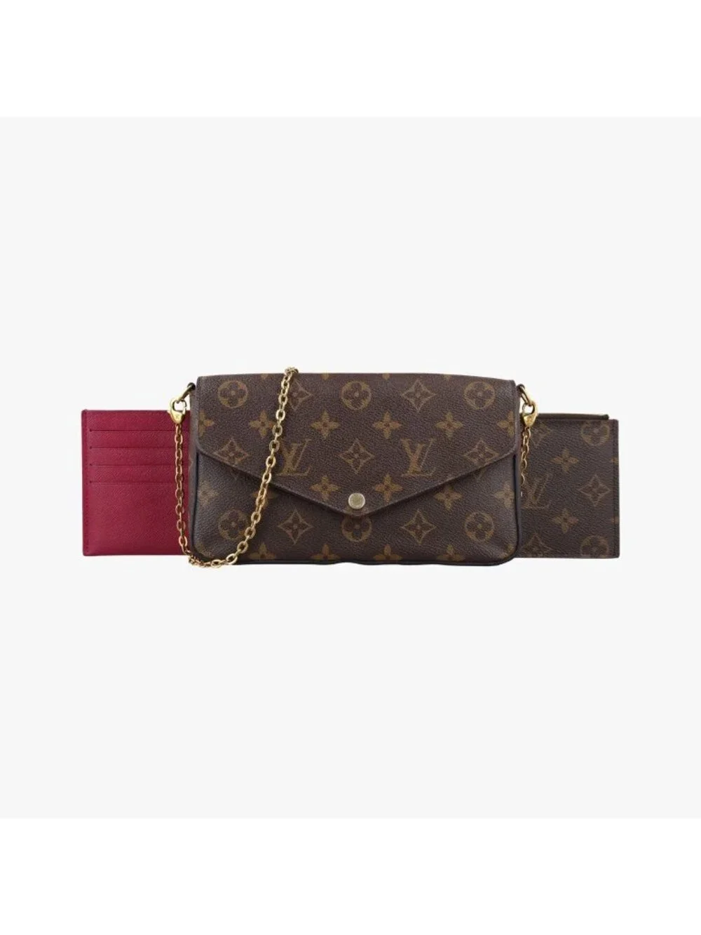 Louis Vuitton Pochette Felicie Monogram Brown Canvas